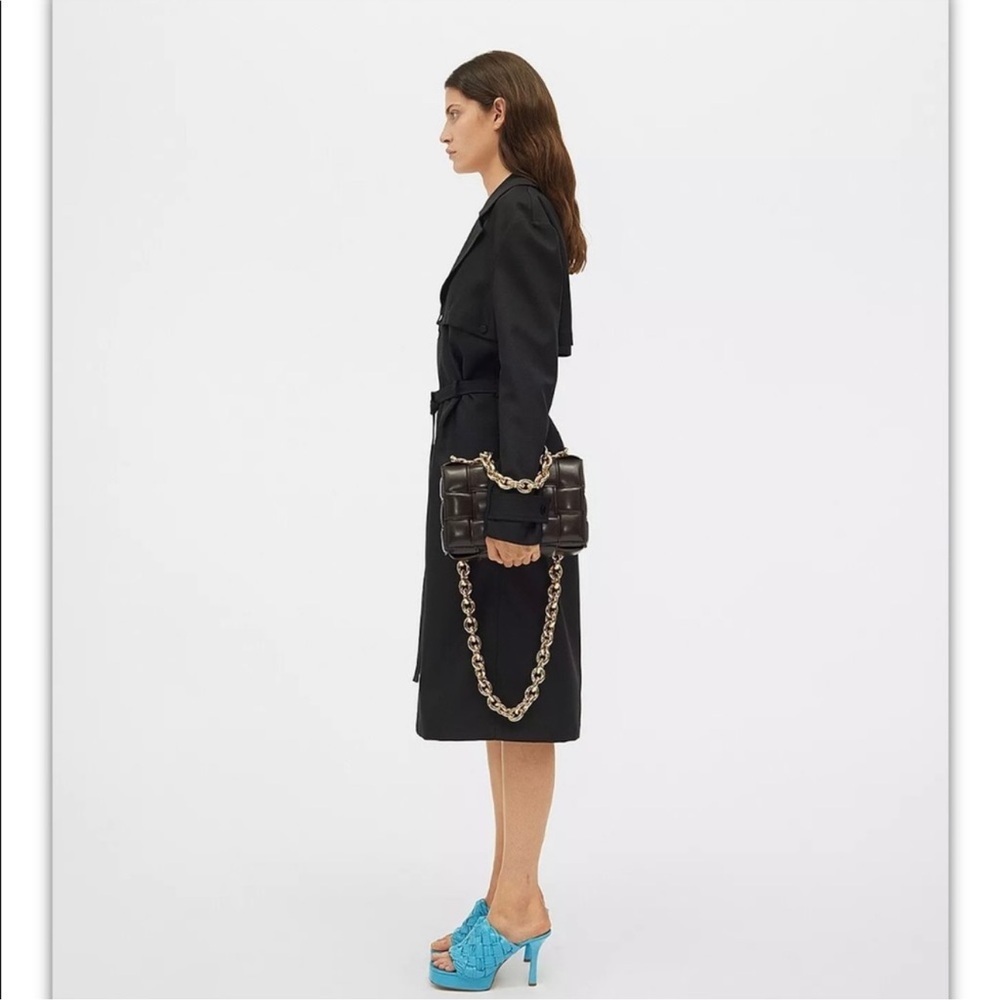 NEW Bottega Veneta Cassette Chain Bag Padded Maxi Intrecciato Leather Inkwell - Picture 16 of 16